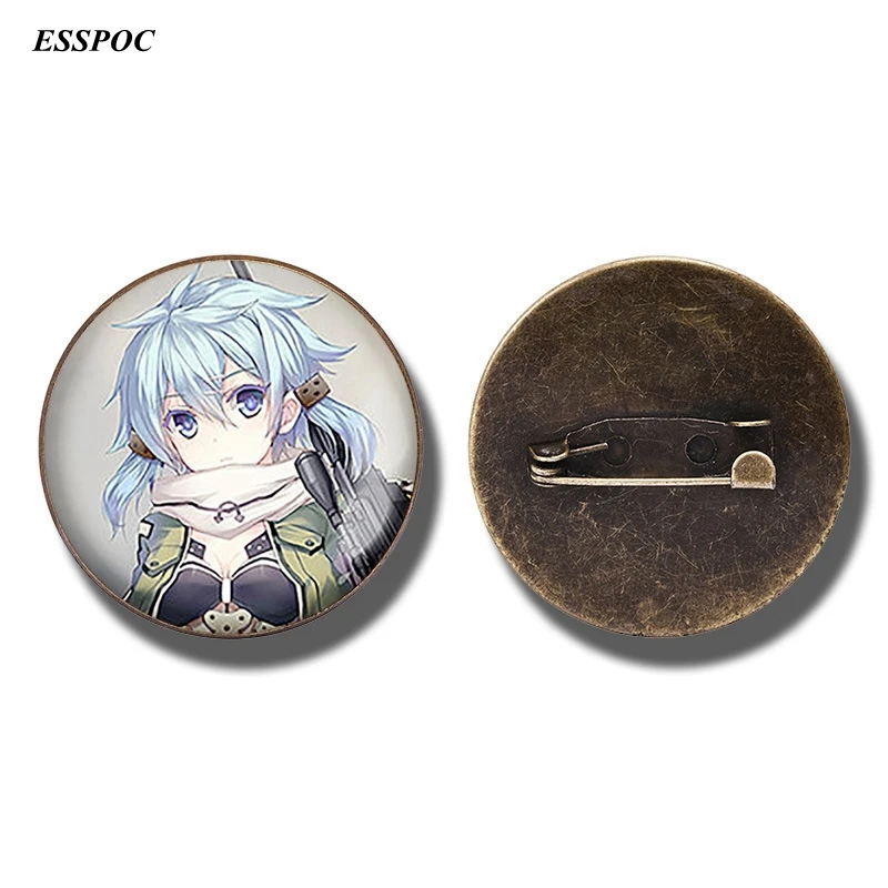 Аниме меч искусство онлайн Брошь булавка Kirigaya Kazuto Yuuki Asuna фигурка значок