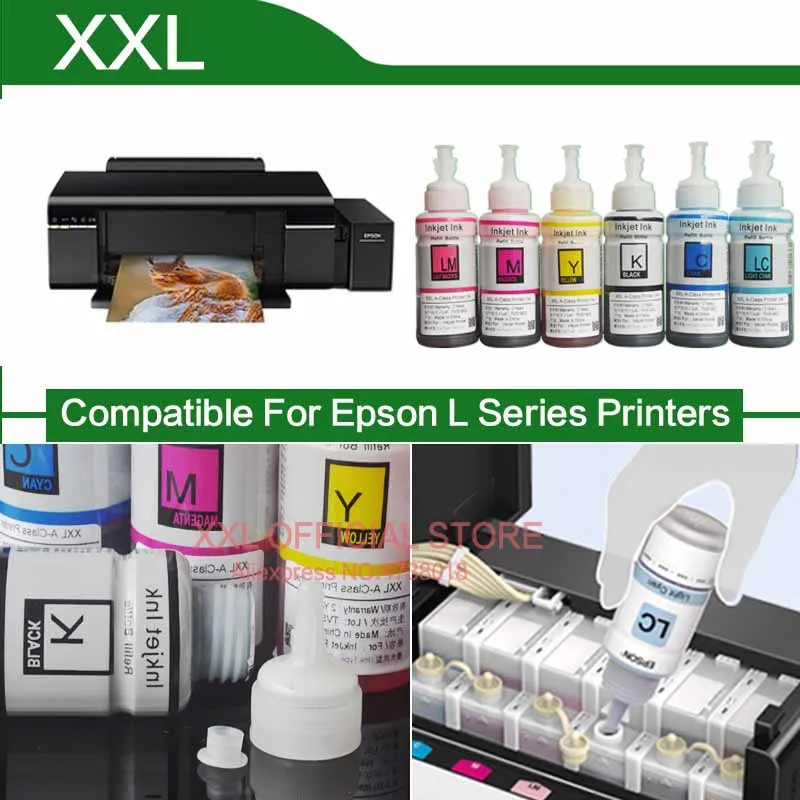 Набор чернил для заправки Epson L100 L110 L120 L1300 L132 L1455 L200 664 T6641 ECOTANK | Компьютеры и офис