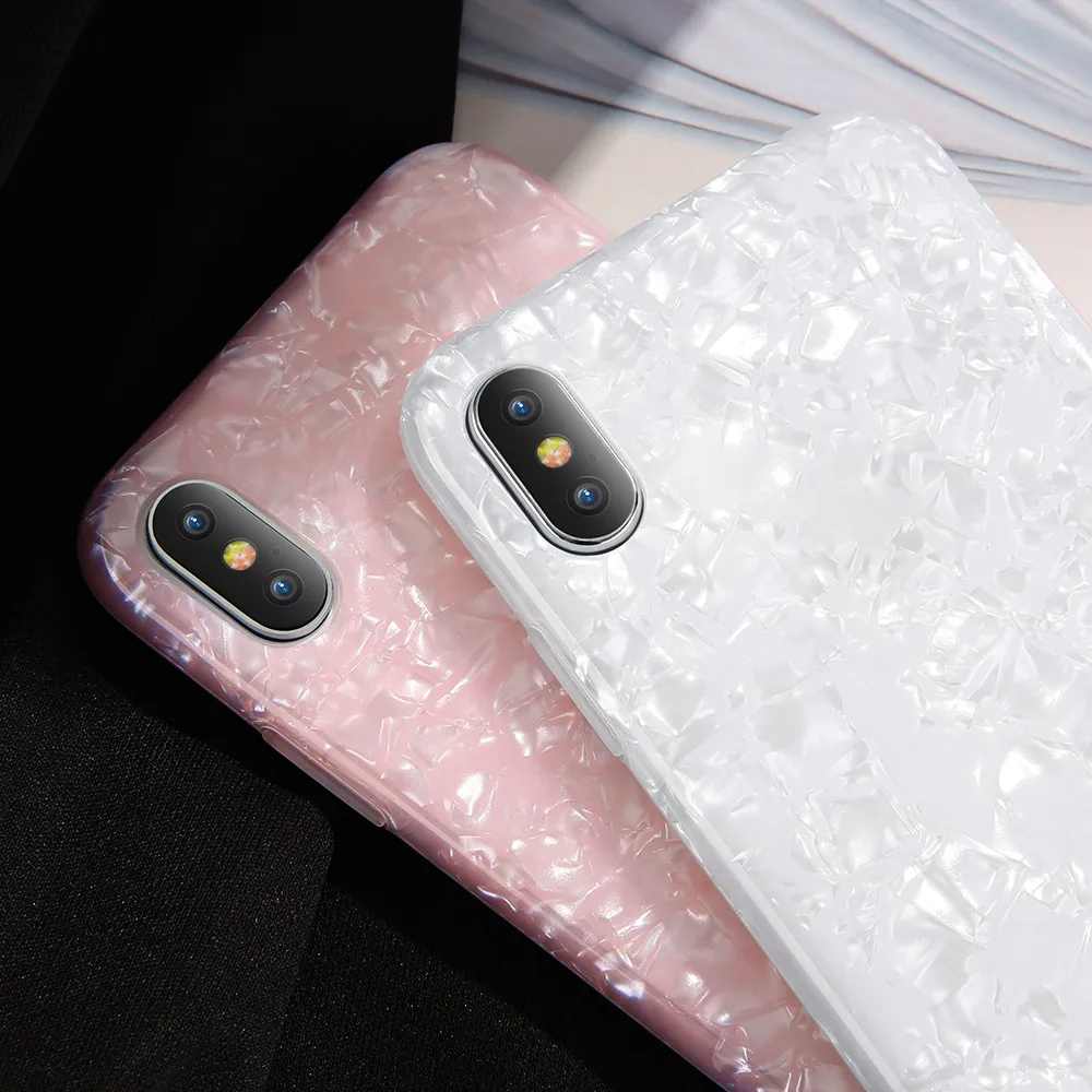 Чехол для телефона KISSCASE iPhone X XS Max XR Dream Shell чехлы с узором 7 8 6 6s Plus блестящая Мягкая