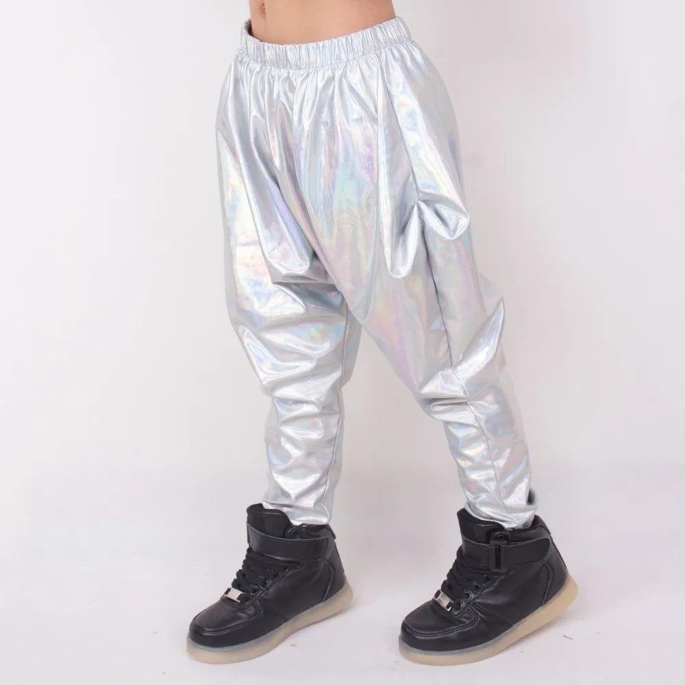 Новые Модные Детские индивидуальные мешковатые флуоресцентные брюки с большим