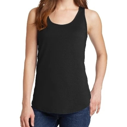Port & Co LPC54TT Женская Базовая хлопковая майка Jet Black Large| |