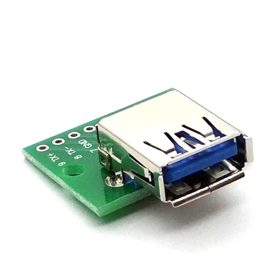 USB 3.0 Female Head Seat DIP Flat Module Line Adapter Plate Base To USB-3.0 Conversion Board |