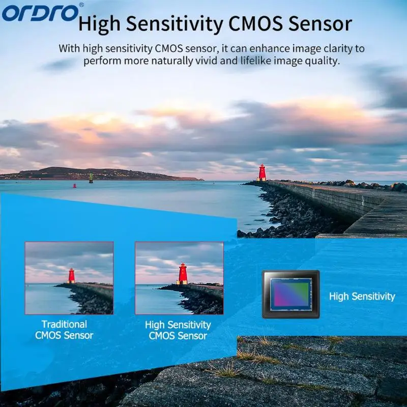Ordro AC5 4 K UHD цифровые видеокамеры зум 12X FHD 24MP Wi Fi ips Сенсорный экран Digtal оптический DV