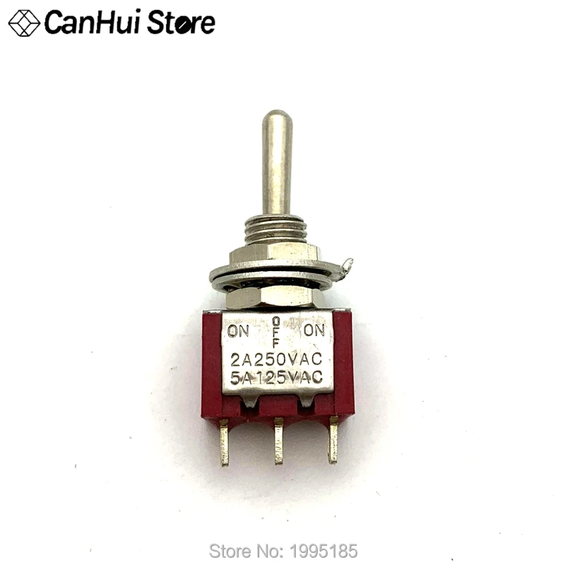 Миниатюрные тумблеры Mini 3-Pin SPDT ON-OFF-ON 2A 250VAC 5A 125vac 10 шт. миниатюрные переключатели