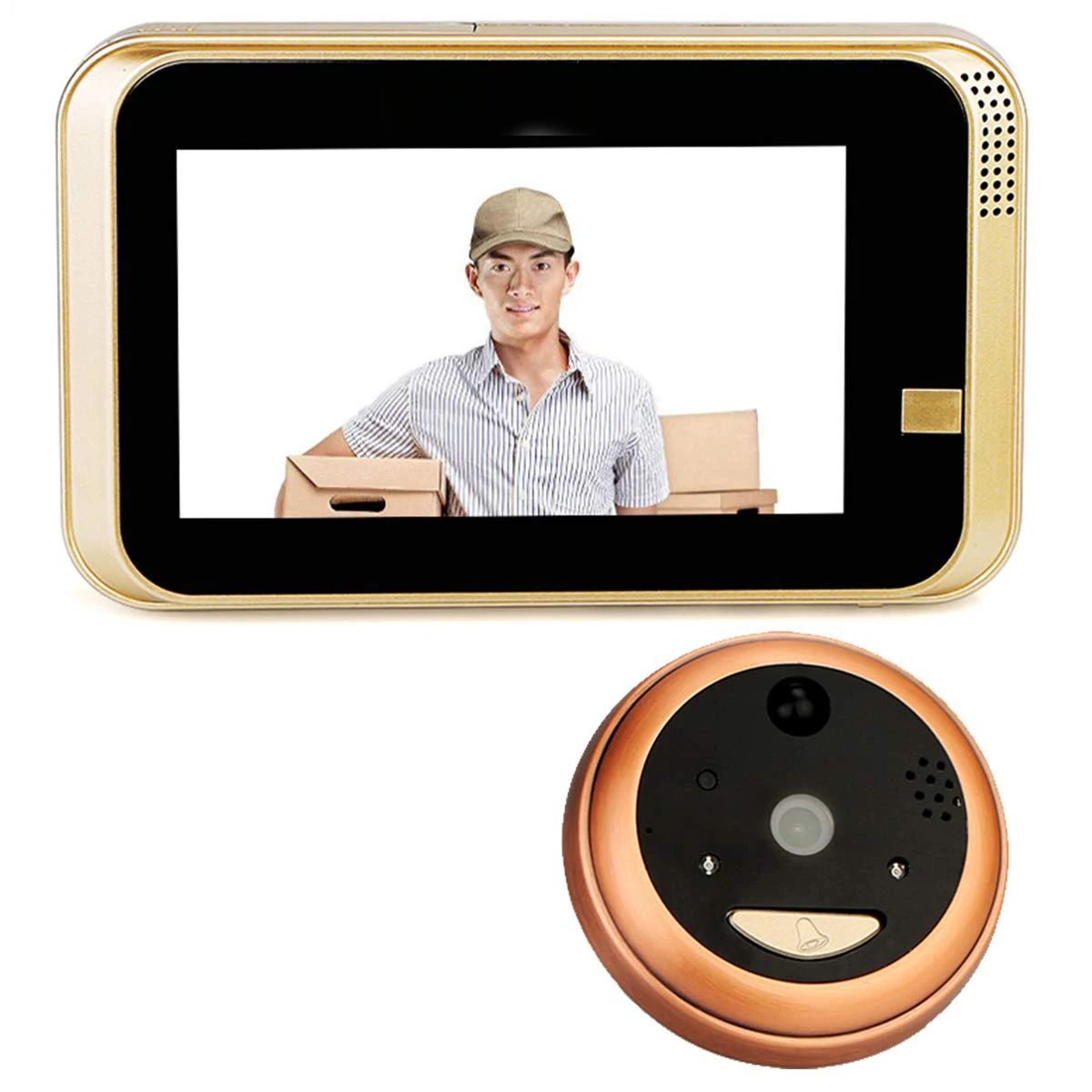 Умный IP Wifi глазок видео дверной звонок 720P камера безопасности дверной зритель Обнаружение движения для Android IOS смартфон