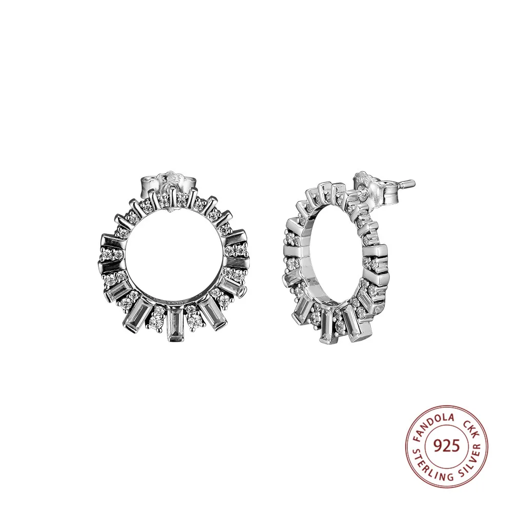 Ледяная КРАСОТА СЕРЬГИ 925 стерлингового серебра CZ свадебные серьги для женщин