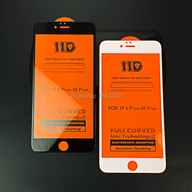 500 шт./лот для iPhone 8 7 plus 6s 6 11D изогнутое закаленное стекло XS Max XR X защитная пленка
