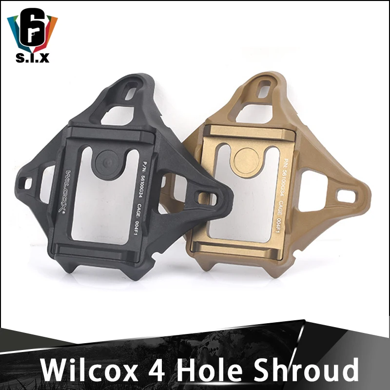 CQC алюминиевый NVG крепление Wilcox стиль 4 отверстия адаптер кожуха Шлем тактический