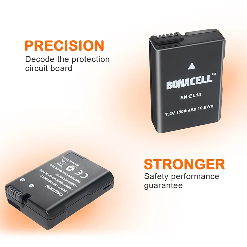 Литий ионные аккумуляторы bonacell 2 шт. зарядное устройство с ЖК дисплеем и USB для Nikon