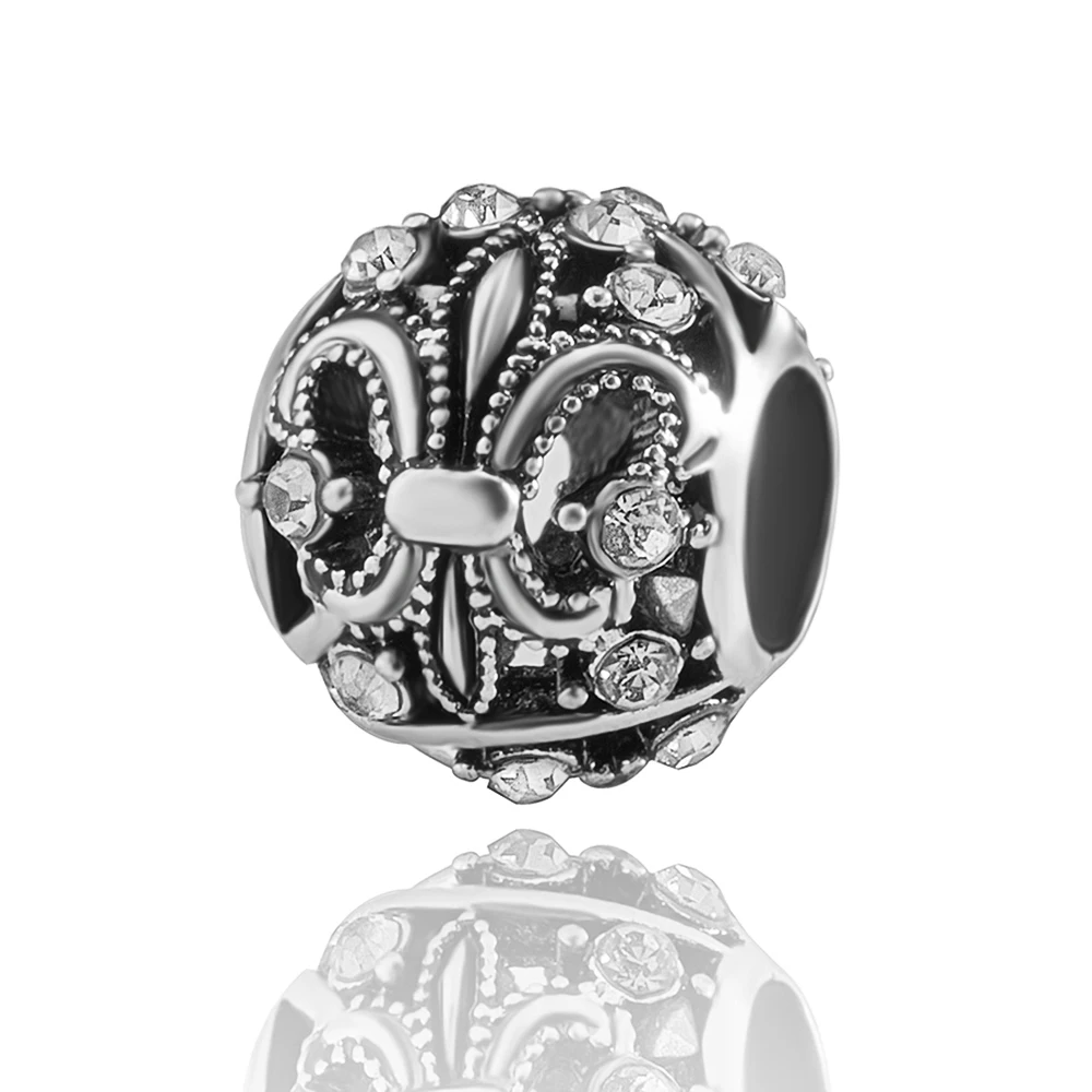 Классические европейские бусины с резьбой 5 шт. из цинкового сплава для