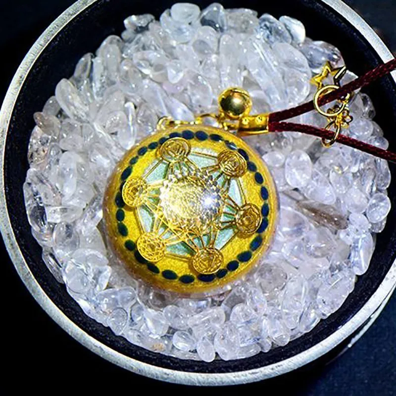 AURAREIKI Orgonite Reiki кулон из натурального кристалла в стиле ретро меняющий магнитное