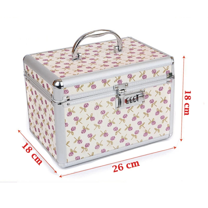 

Professional Extra Large Space Beauty Cosmetic Bags Make Up Nail Tech Cosmetic Box Vanity Case Organizer