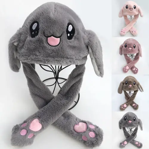 Pudcoco 2019 Brand New Kids Cute Rabbit Hat Shake Move Bunny Ears Kigurumi Animal Cosplay Costume Toy | Детская одежда и обувь