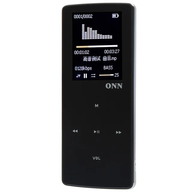ONN 8G Bluetooth MP3 мини аудиоплеер Hi Fi плеер с наушник шагомер Запись изображение FM TF
