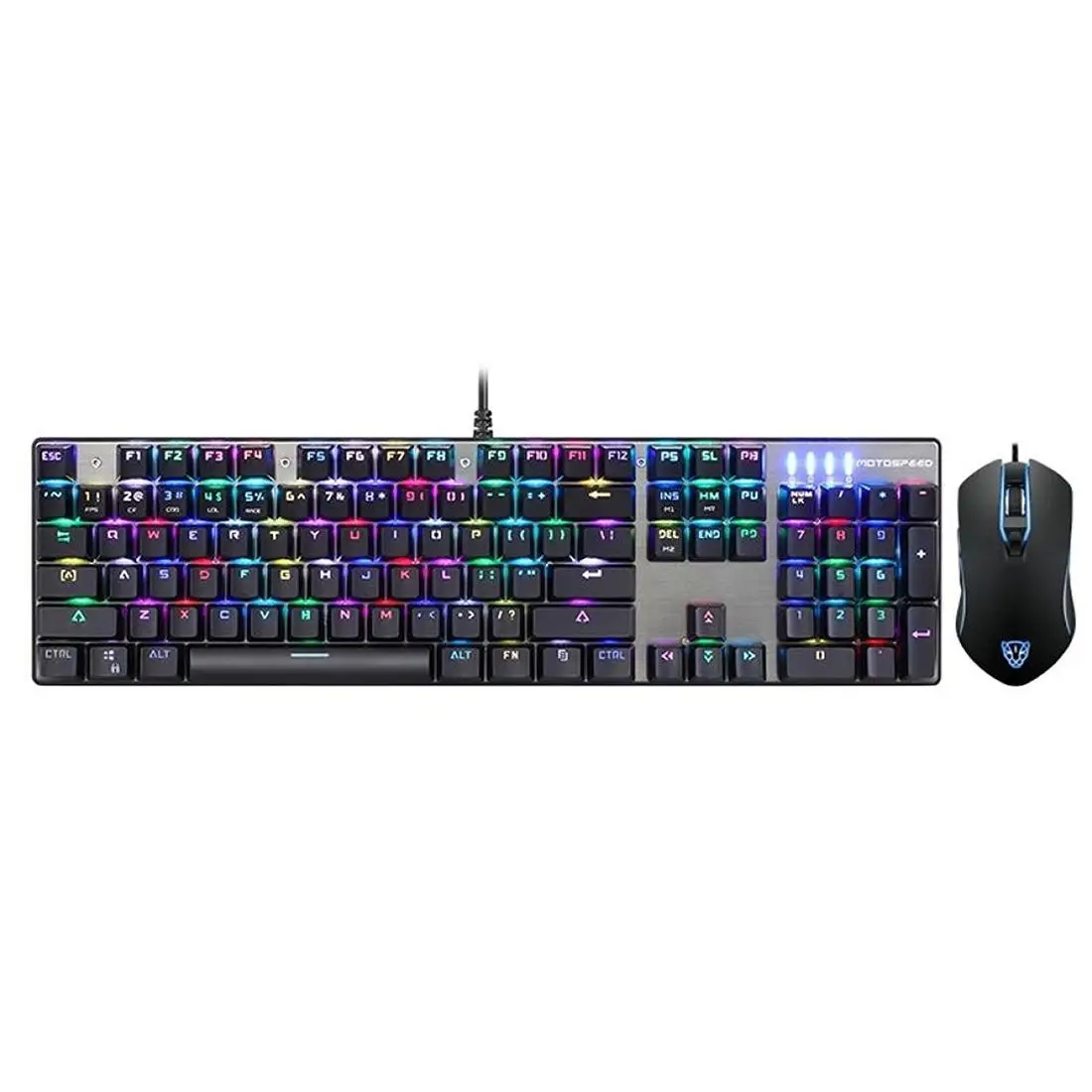 Motospeed CK888 игровая клавиатура и мышь с радужной подсветкой для рабочего стола |