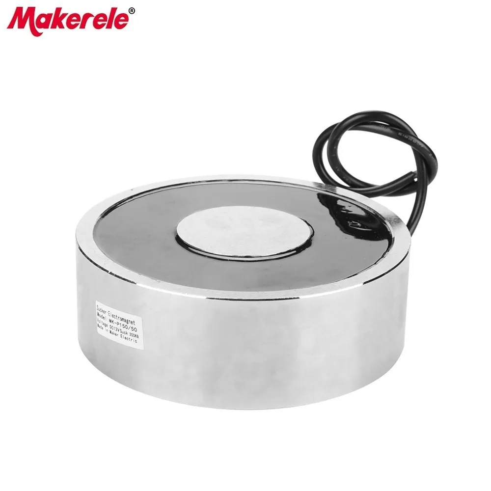 

MK150/50 Magnes Holding Electric Magnet Lifting 300KG/3000N Solenoid Sucker Electromagnet DC 6V 12V 24V Non-standard Custom