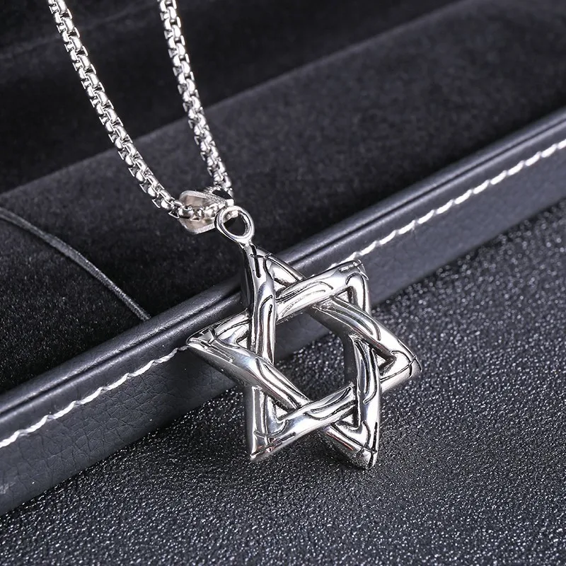 Винтажное ожерелье Звезда Давида Judaica религиозное Ювелирное Украшение щит