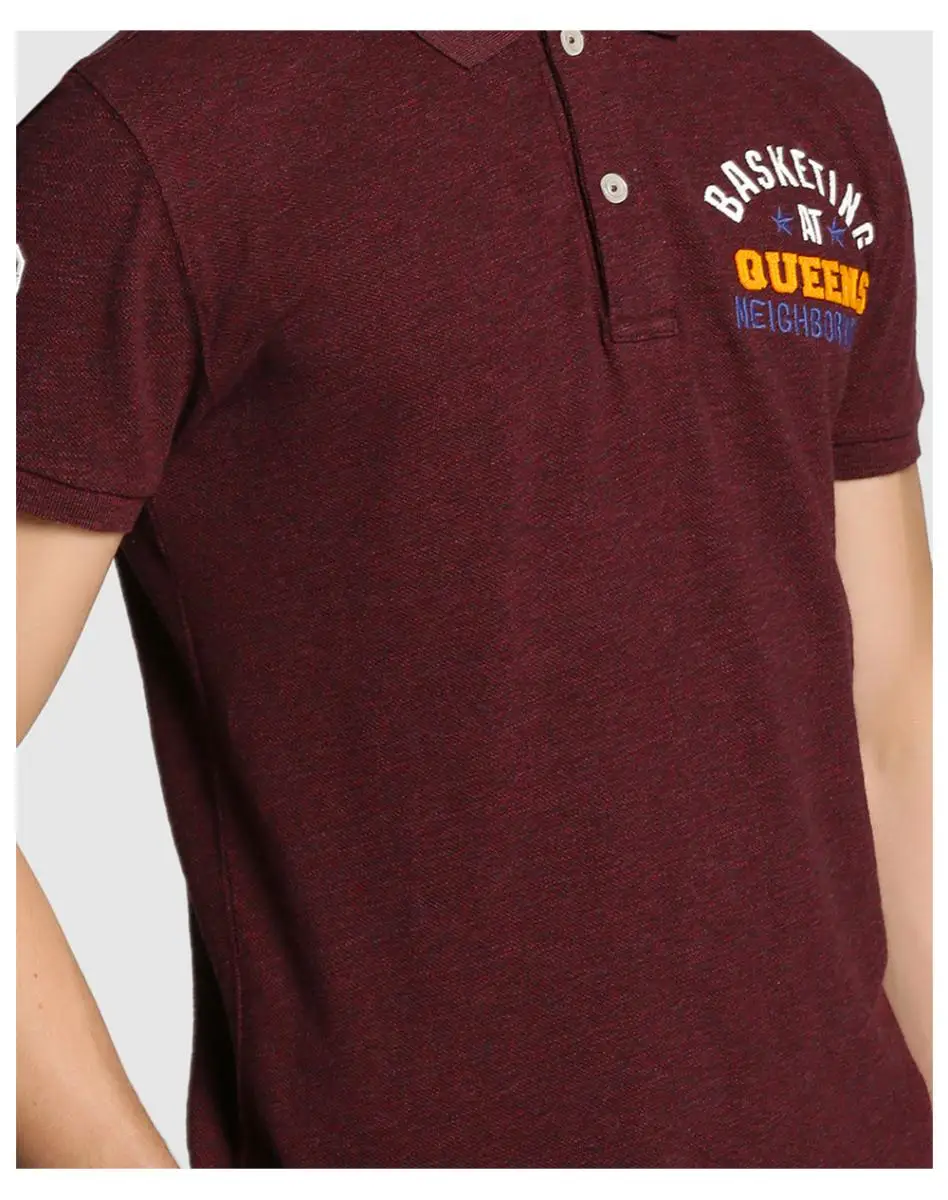 Мужские поло с коротким рукавом темно бордового цвета|Футболки-поло| |