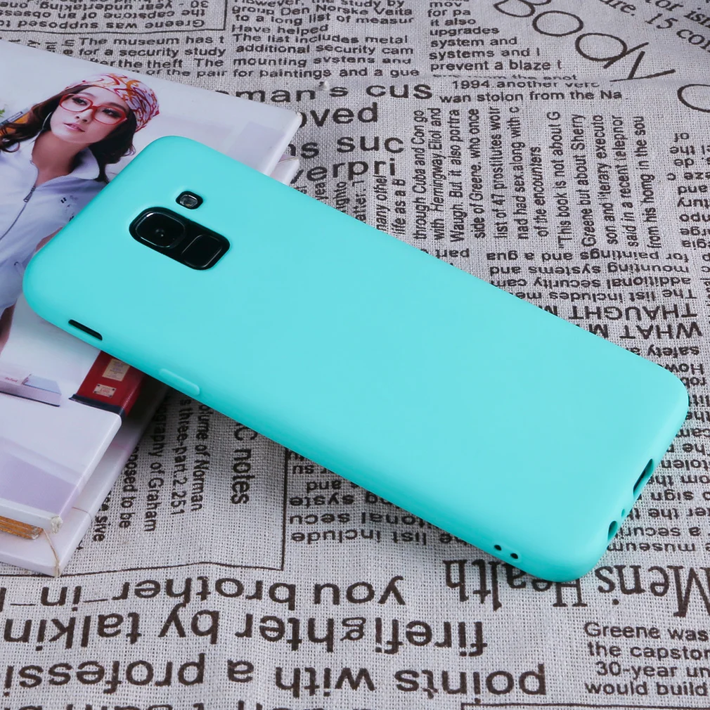 Silicone Case For Samsung Galaxy J6 A7 A8 A5 A3 J4 J8 J5 Plus 2018 2017 2016 Back Cover TPU Ultra Thin Candy Color Girls |