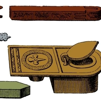 Персидские инструменты для письма плакат печать по научному источнику