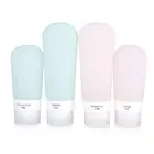 Набор многоразовых силиконовых флаконов для геля, лосьона, 60 мл89 мл, дорожный шампунь посылка, с присоской