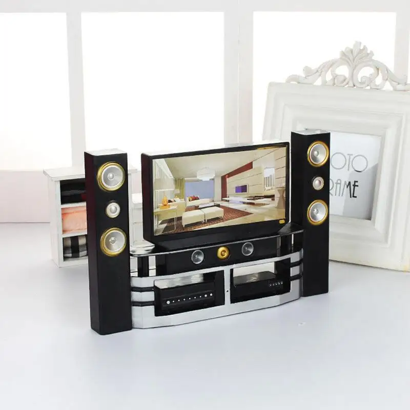 Мини кукольная мебель Hi-Fi ТВ-шкаф набор цветочный диван для девочки кукольные