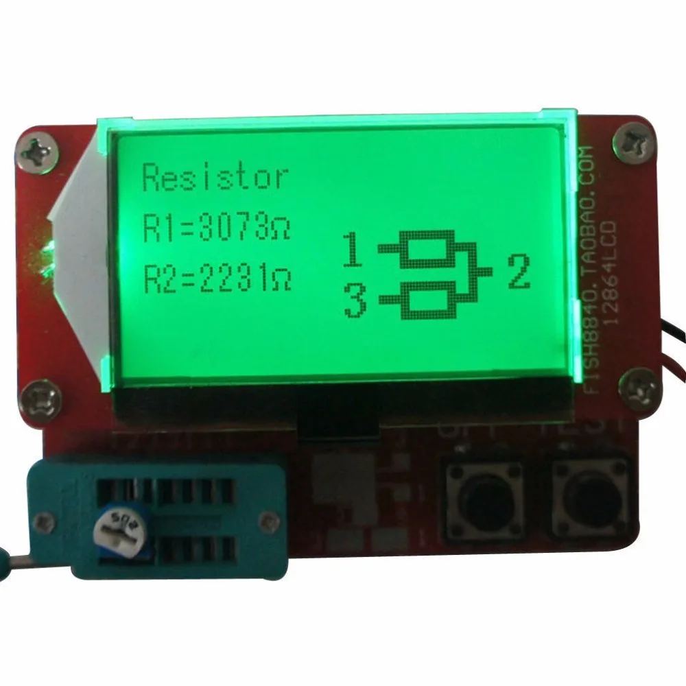 Тестер транзисторов MOS/ PNP / NPN MOSFET тестер с ЖК дисплеем Mega328 ESR 12864 | Электронные