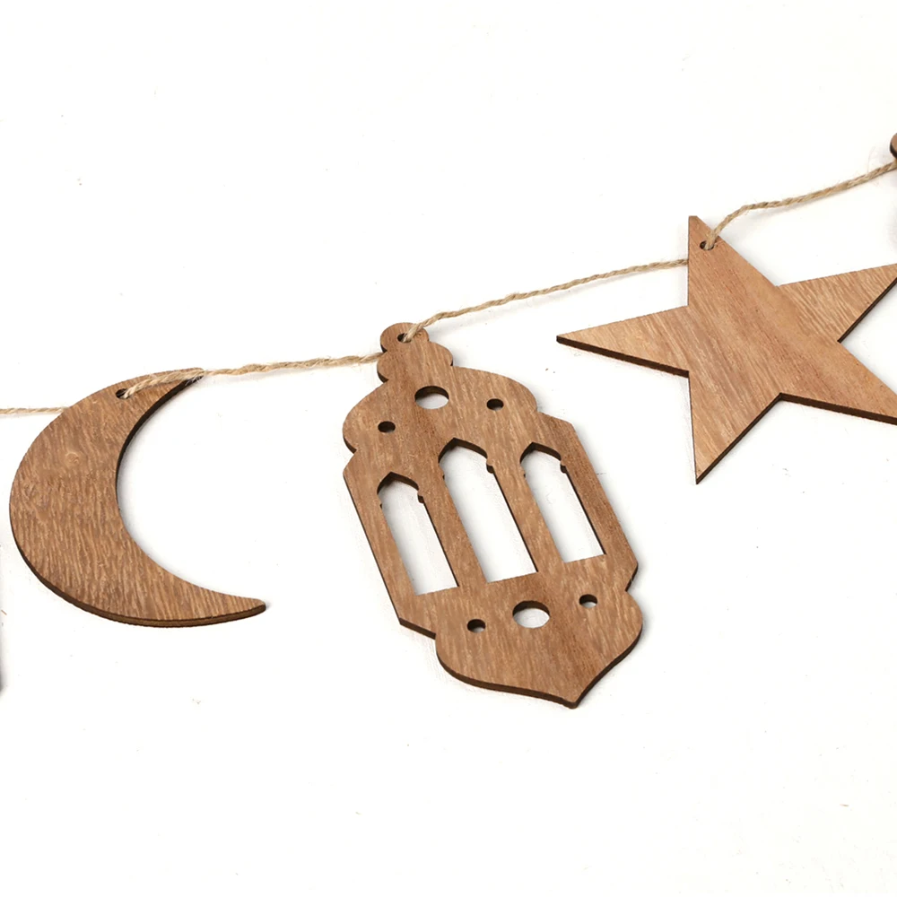 Ислам ИД Рамадан Мубарак полые праздничные украшения DIY для дома деревянный