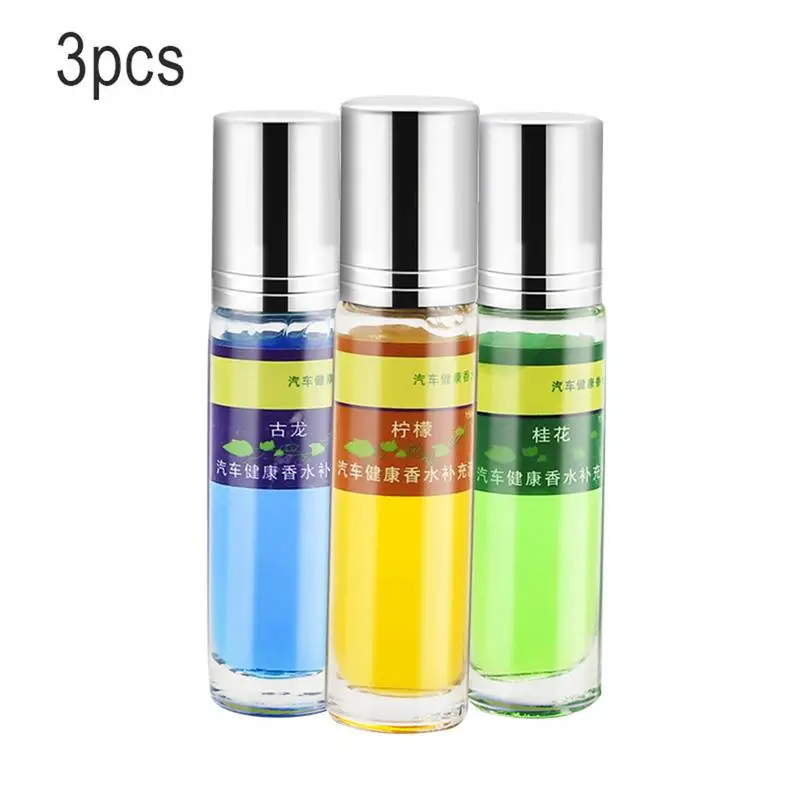 

Universal Car Perfume Essential Oil Replenisher Plant Spice 3 Bottles Mild Non-irritating Fragrance Lasting No Poison Clear-head