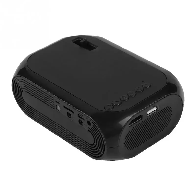 Мини 2 портативный домашний светодиодный проектор TF SD карта U диск USB HD HDMI черный