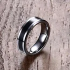 6 мм мужское вольфрамовое Карбидное кольцо с черной эмалью обручальное кольцо
