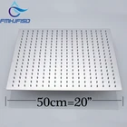 Лейка для душа квадратная из нержавеющей стали, распылитель с верхней насадкой, хромированный никель, аксессуары для смесителей, 20 дюймов