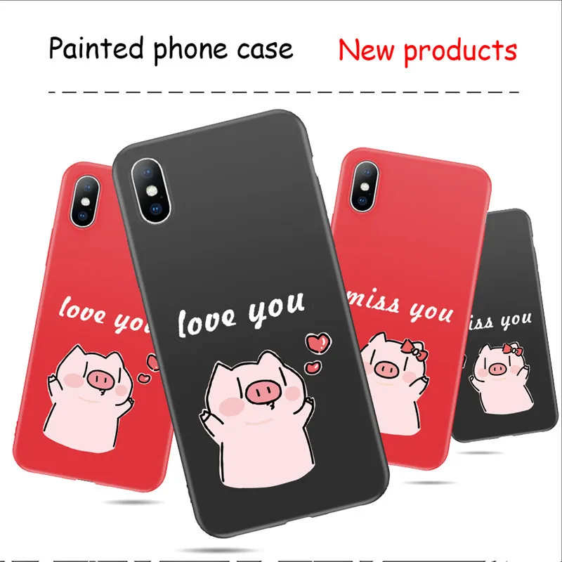 Lovebay простой личности милый 3D Свинья Нос мобильный телефон чехол для iPhone 6 S 7 8 Plus X 5