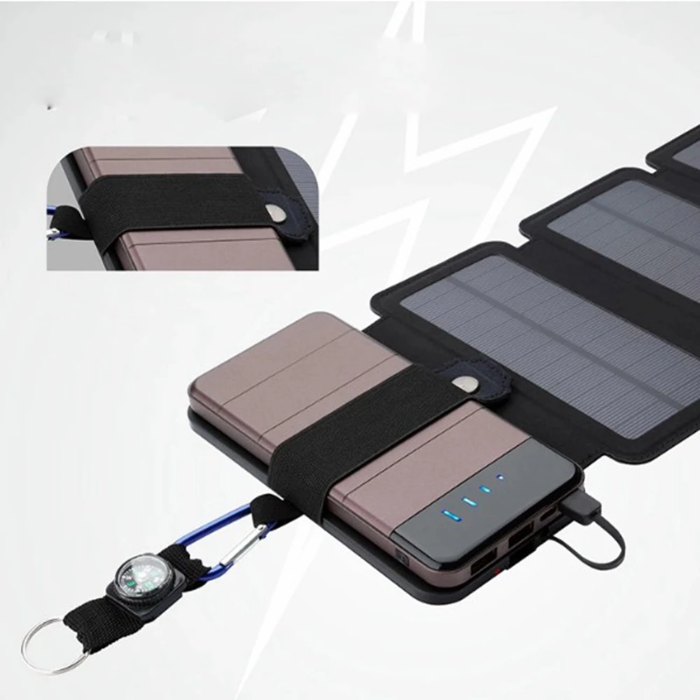 K03 Portable Solar Panels 10W Folding Fast Charger Mobile Power Bank USB Output Devices 5V 2A For Smartphones Outdoor Camping |