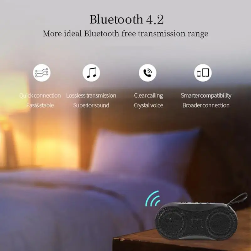 Беспроводной мини Bluetooth динамик портативный аудио музыкальный плеер Поддержка TF