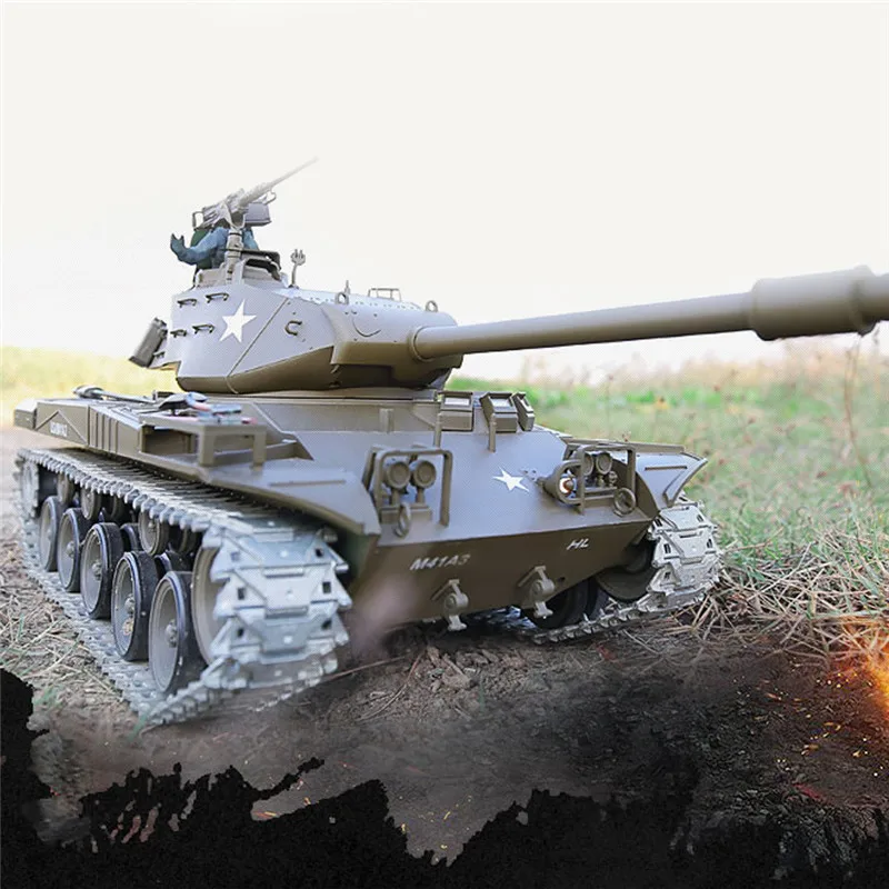 Лидер продаж Heng Long 1/16 3839-1 2 4G Wacker BulldogRadio RC боевой танк U.S. M41A3 для детей с