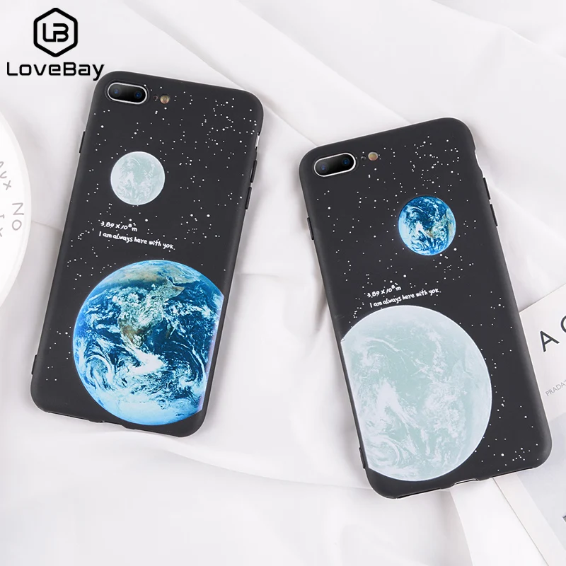 Lovebay Phone Case For iPhone 6 6s 7 8 Plus X XR XS Max 5 5s SE Fashion Cute Cartoon Planet Moon Star Soft TPU |