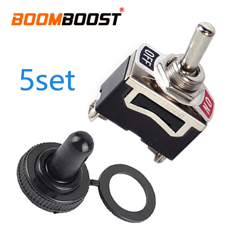 Партиями по 5 комплектов SPST Кулисный Переключатель Водонепроницаемый загрузки 15A