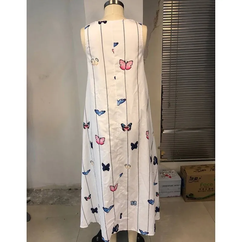 Платье Бохо с принтом Лето 2019 модное женское свободное Макси пляжное платье