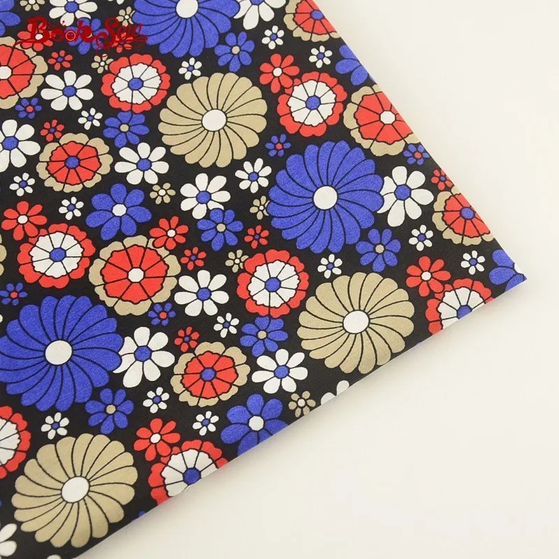 Booksew 100% хлопок поплин Ткань Жир Квартал метр цветок Дизайн Текстиль для дома