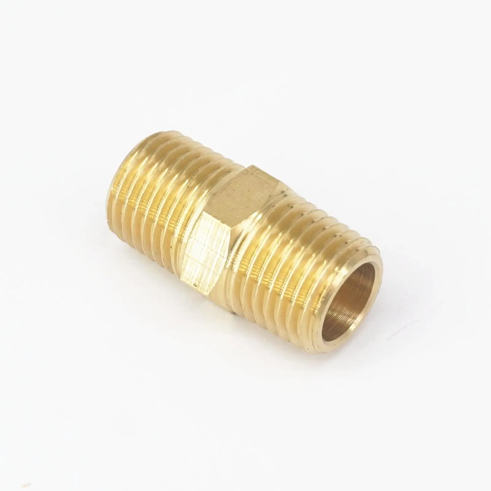 Латунный штуцер для труб 1/4 дюйма BSPT x NPT с шестигранной головкой максимальное