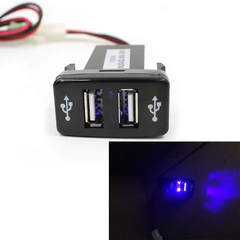 Светодиодная лампа 5V 2.1A быстрое зарядное устройство адаптер двойной USB