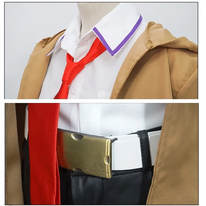 Костюм для косплея Kurisu Steins Gate Makise куртка пальто костюмы рубашка шорты женский