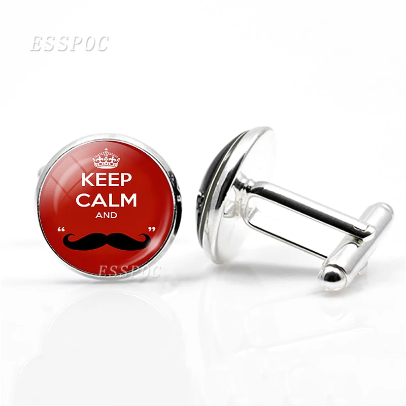 Ювелирные изделия Keep Calm для мужчин и женщин стеклянные серьги Крючки с кабошоном