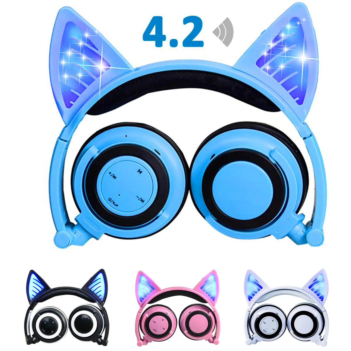 220 мАч Bluetooth стерео наушники мигающие игровая гарнитура светодиодный светильник