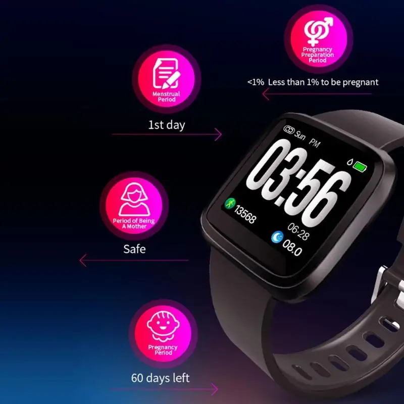 OPQ H108 Bluetooth браслет G сенсор для женщин физиология пульсометр Монитор