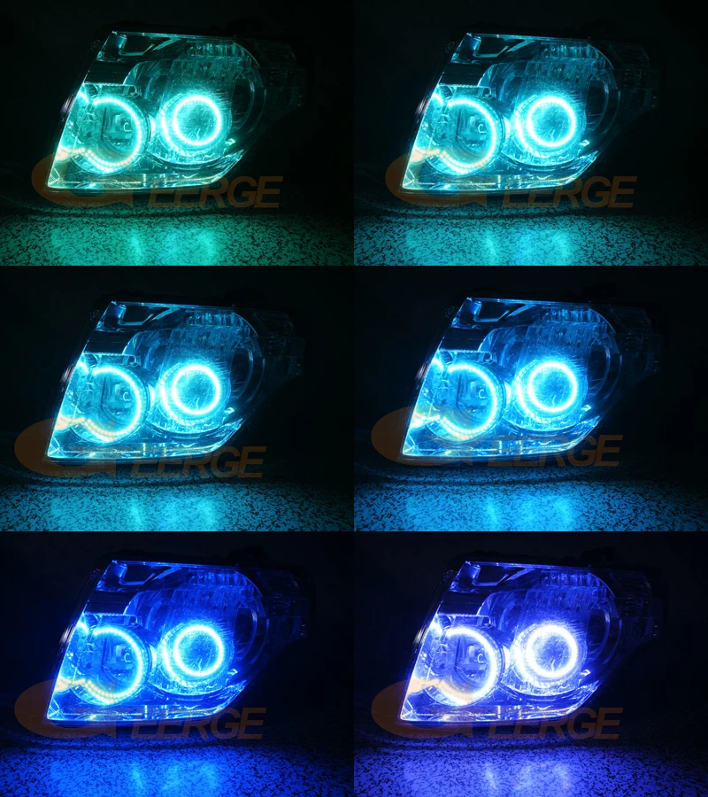 Для Mitsubishi pajero 2006 2007 2008 2009 2010 2012 2013 RF Bluetooth APP мульти-Цвет RGB комплект светодиодов «глаза ангела»