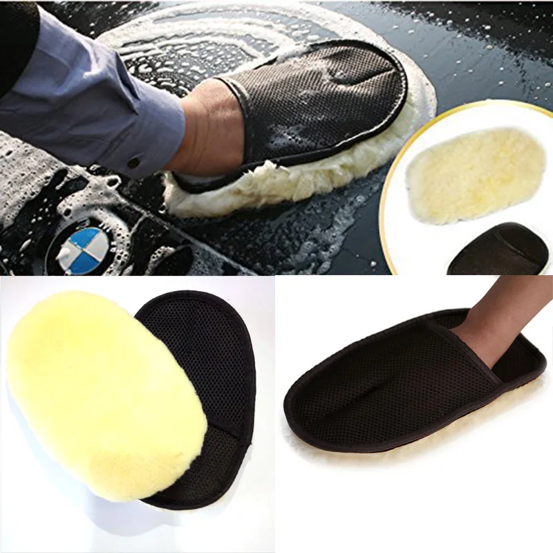 Автомобиль Грузовик мягкая овечья шерсть стиральная рукавица полировка