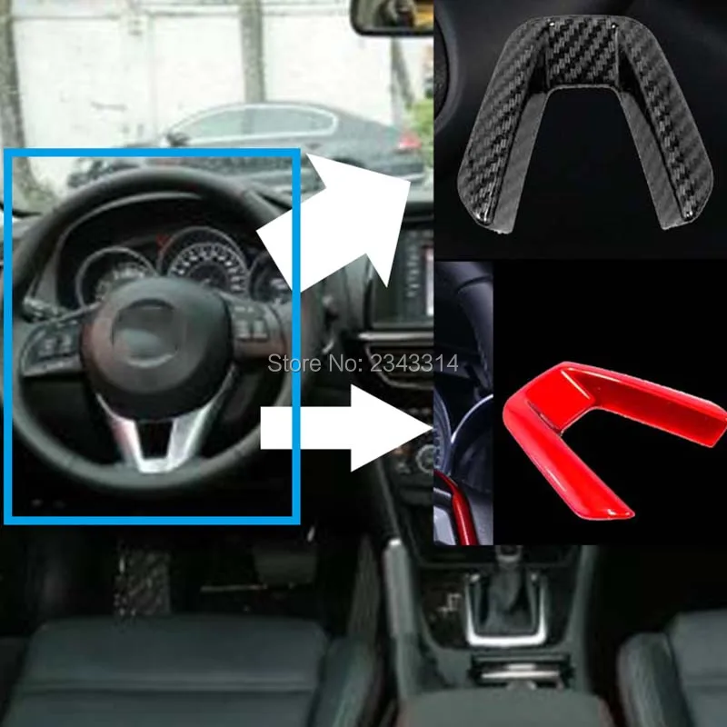 Для Mazda 6 2014 2015 2016 2017 2018 ABS интерьерная оплетка руля наклейка крышка колеса рамка