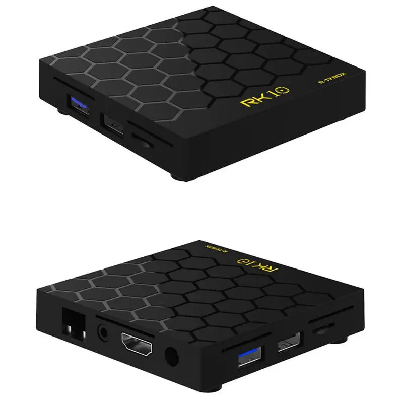 R tv BOX RK10 сетевой плеер RK3328 четырехъядерный A53 Android 7 1 Smart Box 2G + 16G voiccontrol пульт